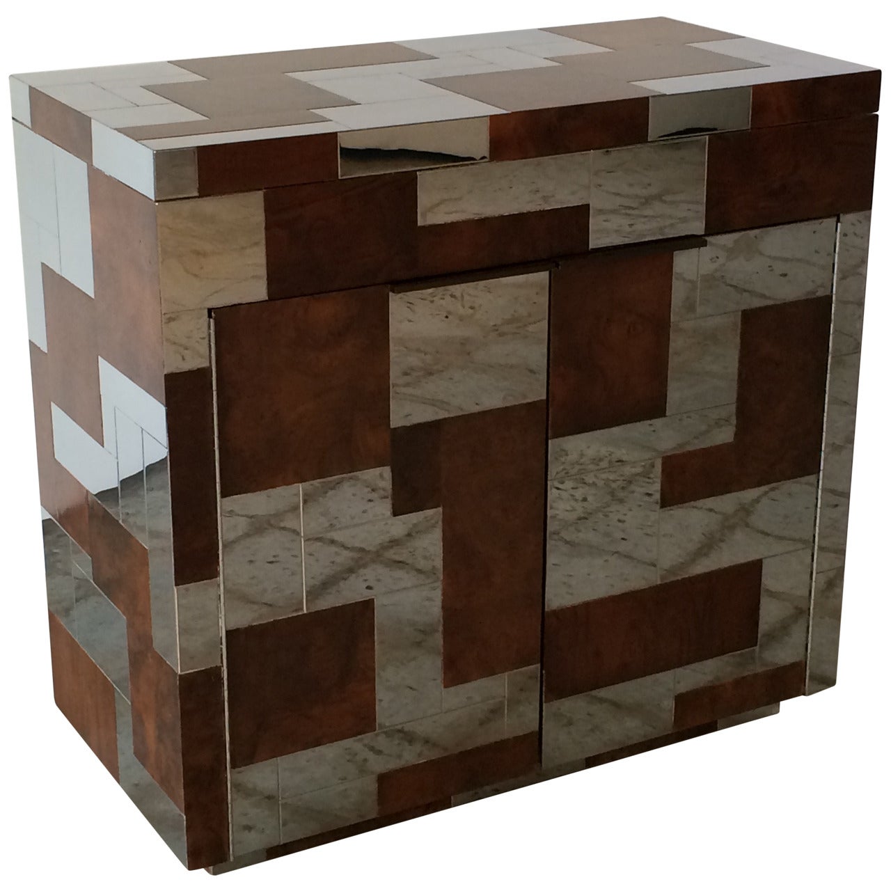 Paul Evans Flip-Top Cityscape Bar Cabinet