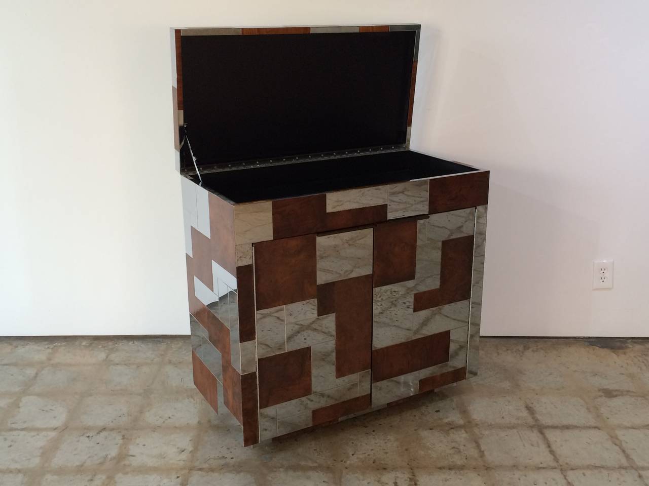 flip top bar cabinet