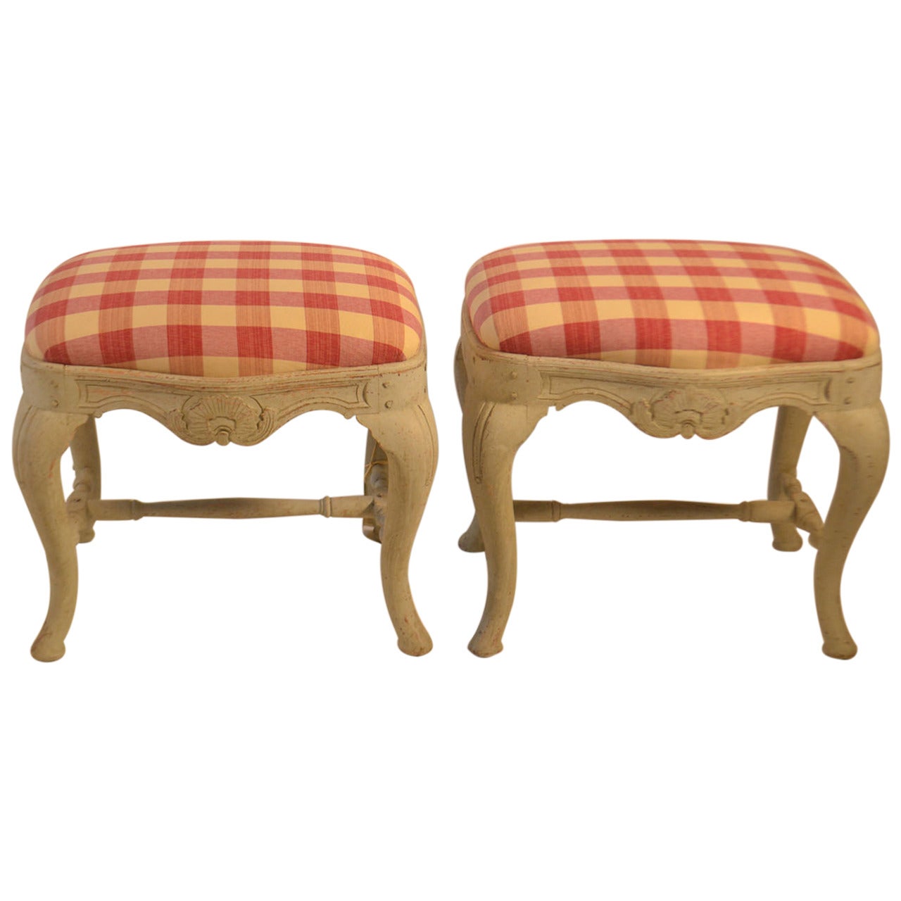 19th Century Pair of Swedish Footstools For Sale