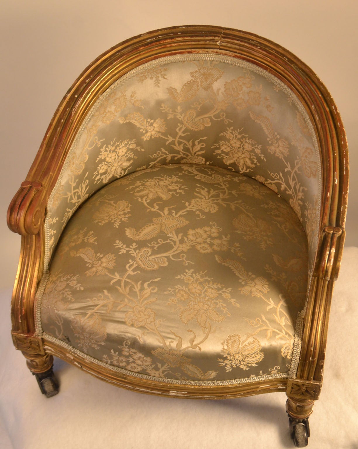 European Small Giltwood Louis XVI Children's Chair (Pet chair)