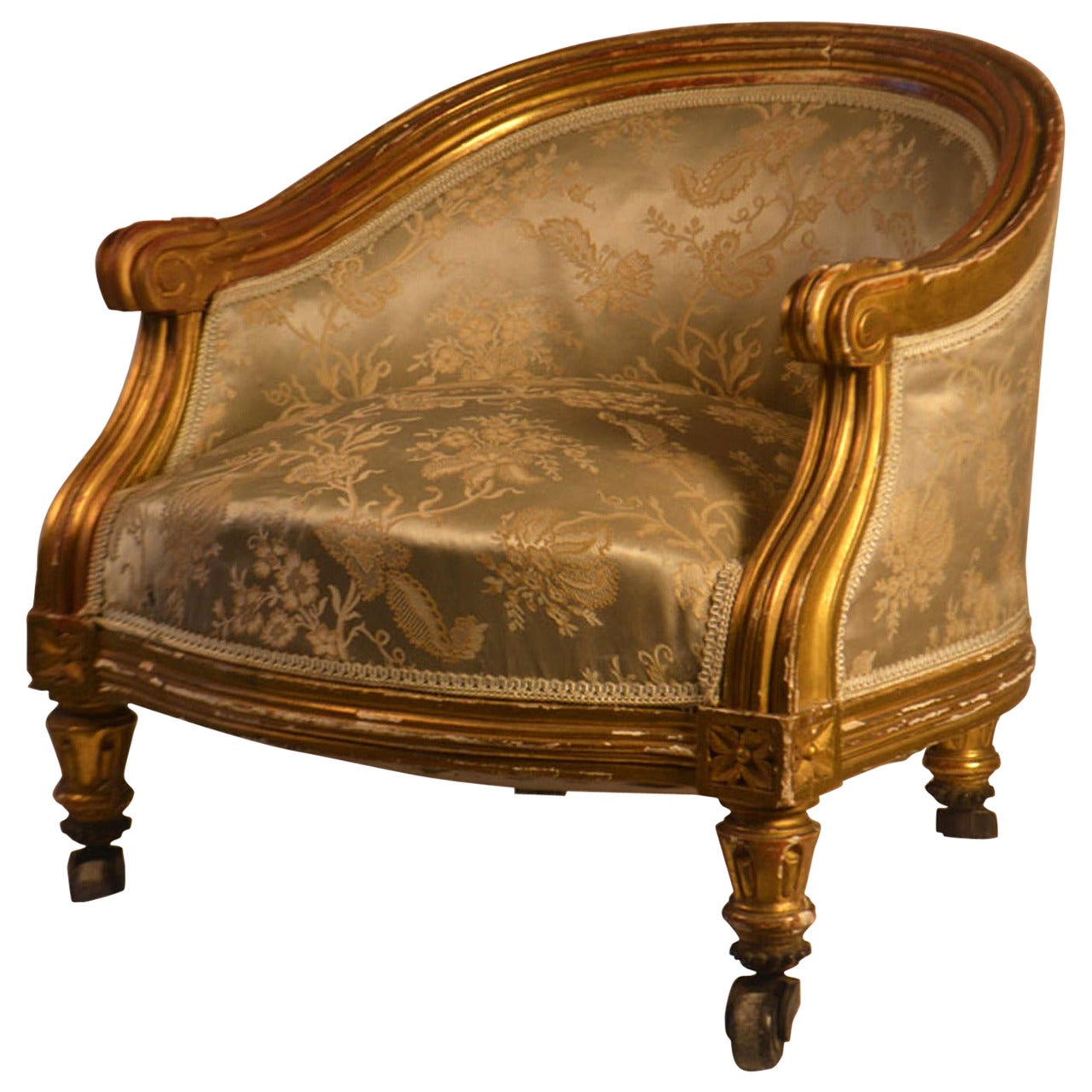 Small Giltwood Louis XVI Children's Chair (Pet chair)