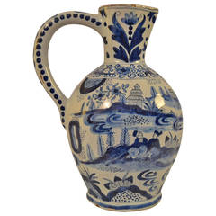 19th Century Dutch Pitcher from Delft