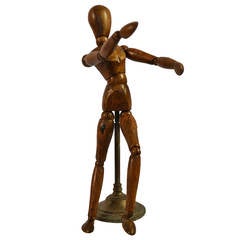 19th Century Wooden Articulated Artist's Model
