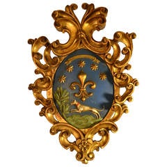 19th Century Carved Wood Coat of Arms