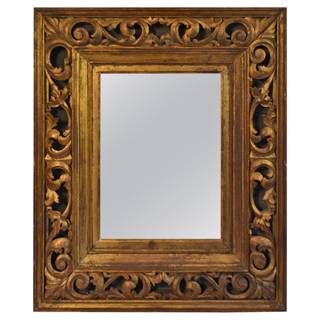 Italian Carved Wood Giltwood Frame For Sale
