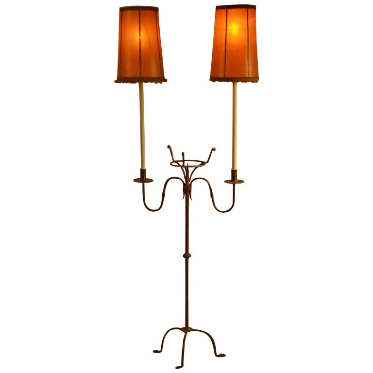 Wrought Iron Floor Lamp For Sale at 1stDibs