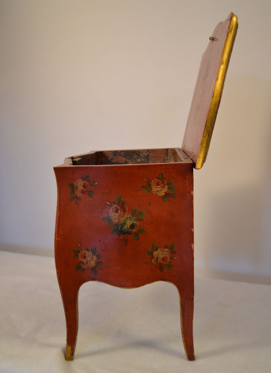 20th Century Turn-of-the-century Small Painted Commode, Apprentice Piece