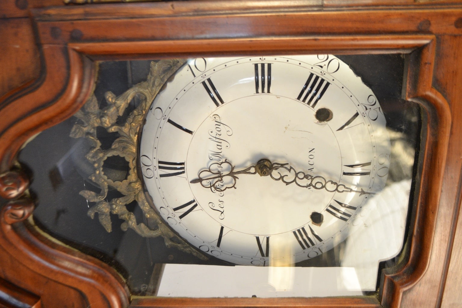 19th Century Cherry Long CaseClock In Good Condition For Sale In Vista, CA
