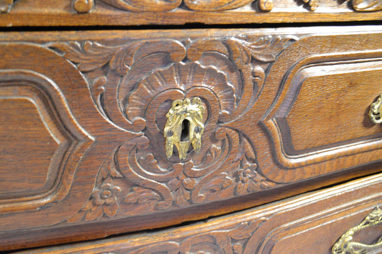 18th Century Louis XVI Oak Secretair  For Sale