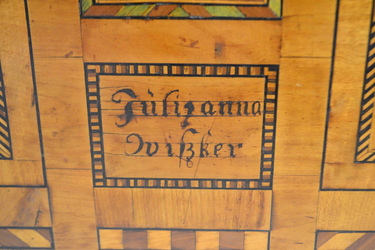 European Coffer in Marqueterie For Sale