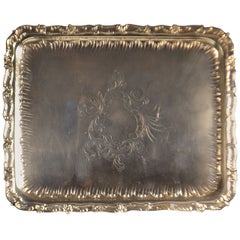 Antique 19th Century Sterling Silver Tray