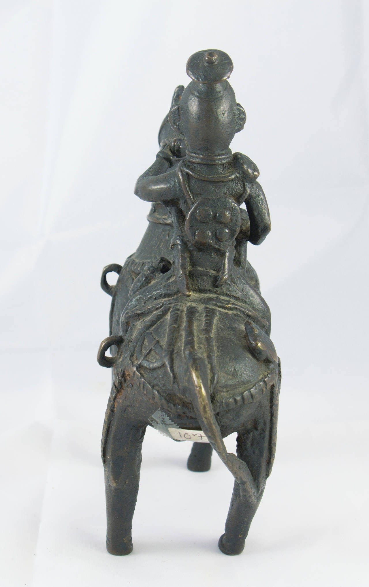 Indian Jungli Bronze Warrior on Horseback For Sale 2