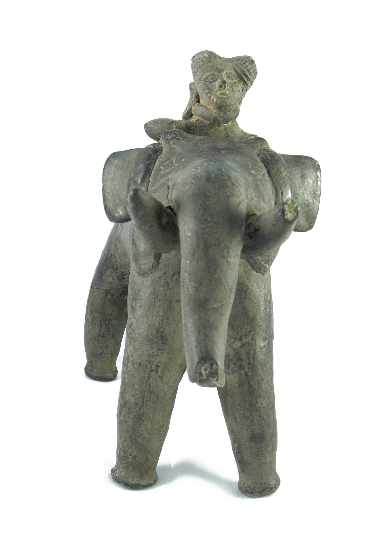 Indian 3rd Century B.C. Mauryan Terracotta Elephant For Sale