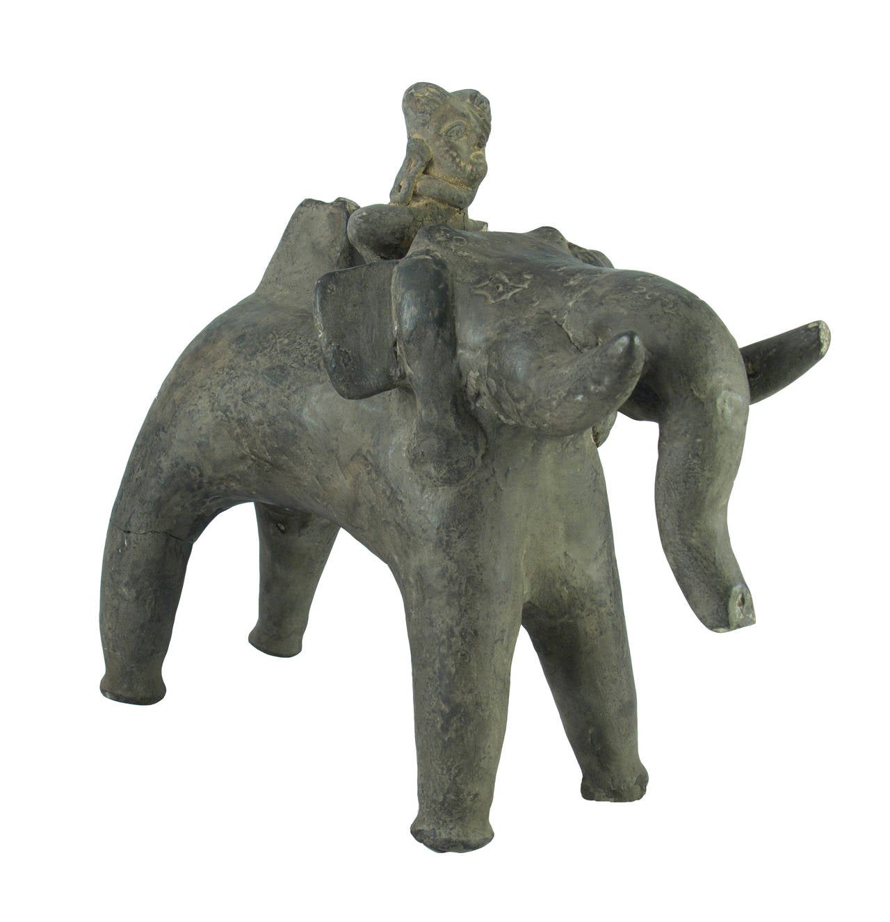 18th Century and Earlier 3rd Century B.C. Mauryan Terracotta Elephant For Sale