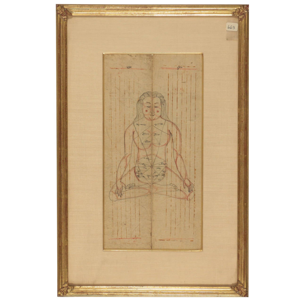 Rare illuminated Tibetan Medical Manuscript Leaves For Sale