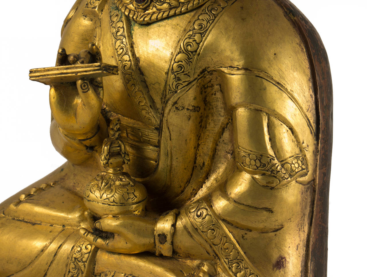 Gilt Copper Tibetan Mystic Lama's Portrait For Sale 4