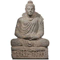 Antique Exceptional 1700 Year Old, Lifesize, Museum Quality Stone Buddha Sculpture