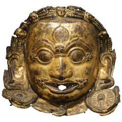 15th Century Gilt Bhairava Mask