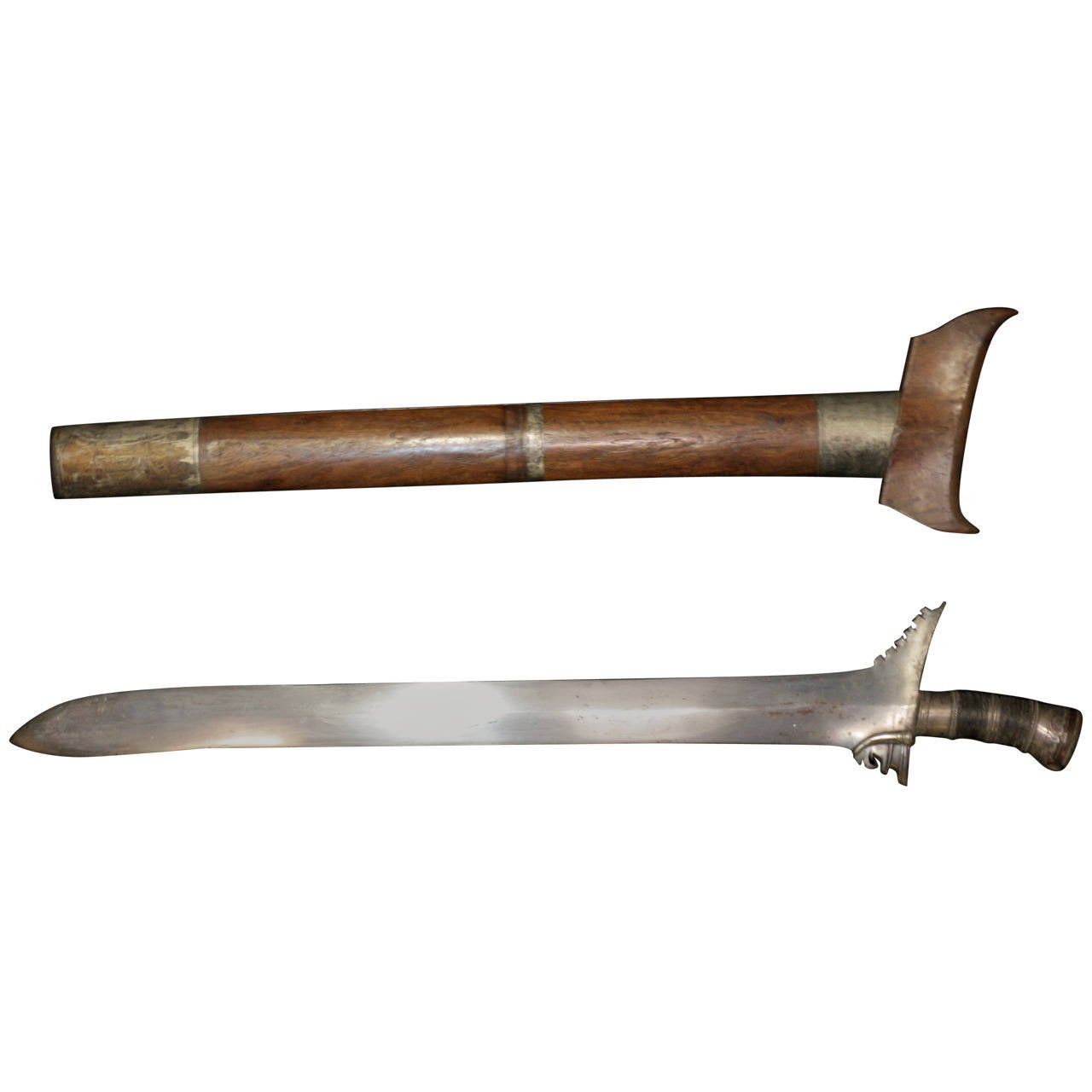Antique Indonesian Fighting Sword or "Kris" and Scabbard For Sale