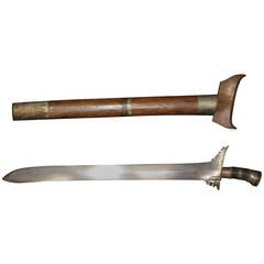 Antique Indonesian Fighting Sword or "Kris" and Scabbard