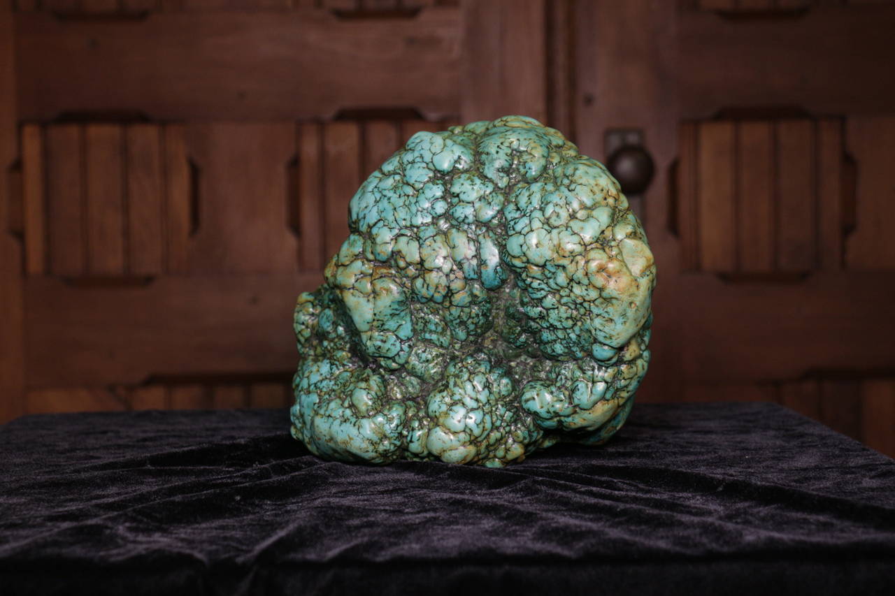 Massive Antique Tibetan Turquoise Boulder For Sale 3