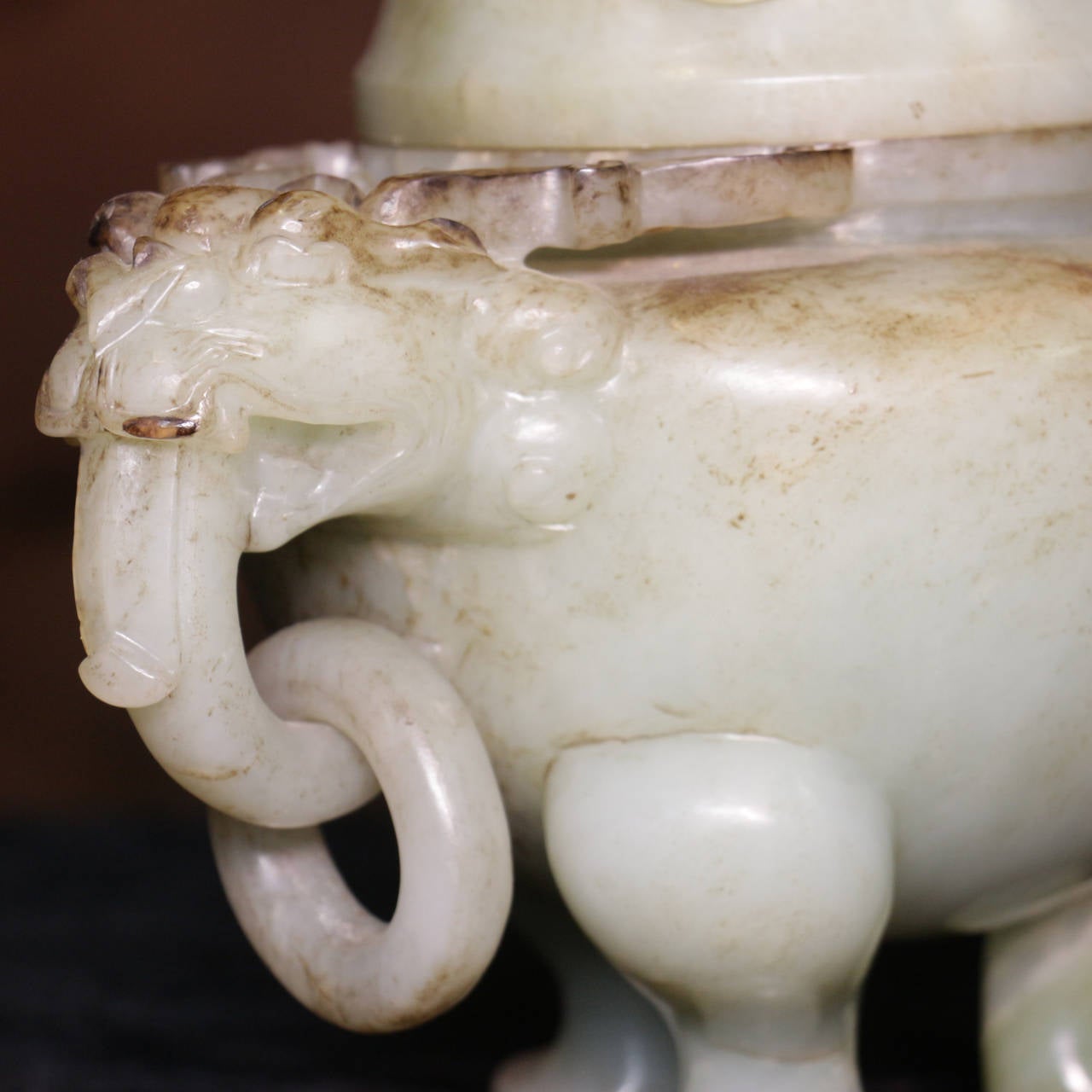 Ching Dynasty Jade Vessel or Censer For Sale 1