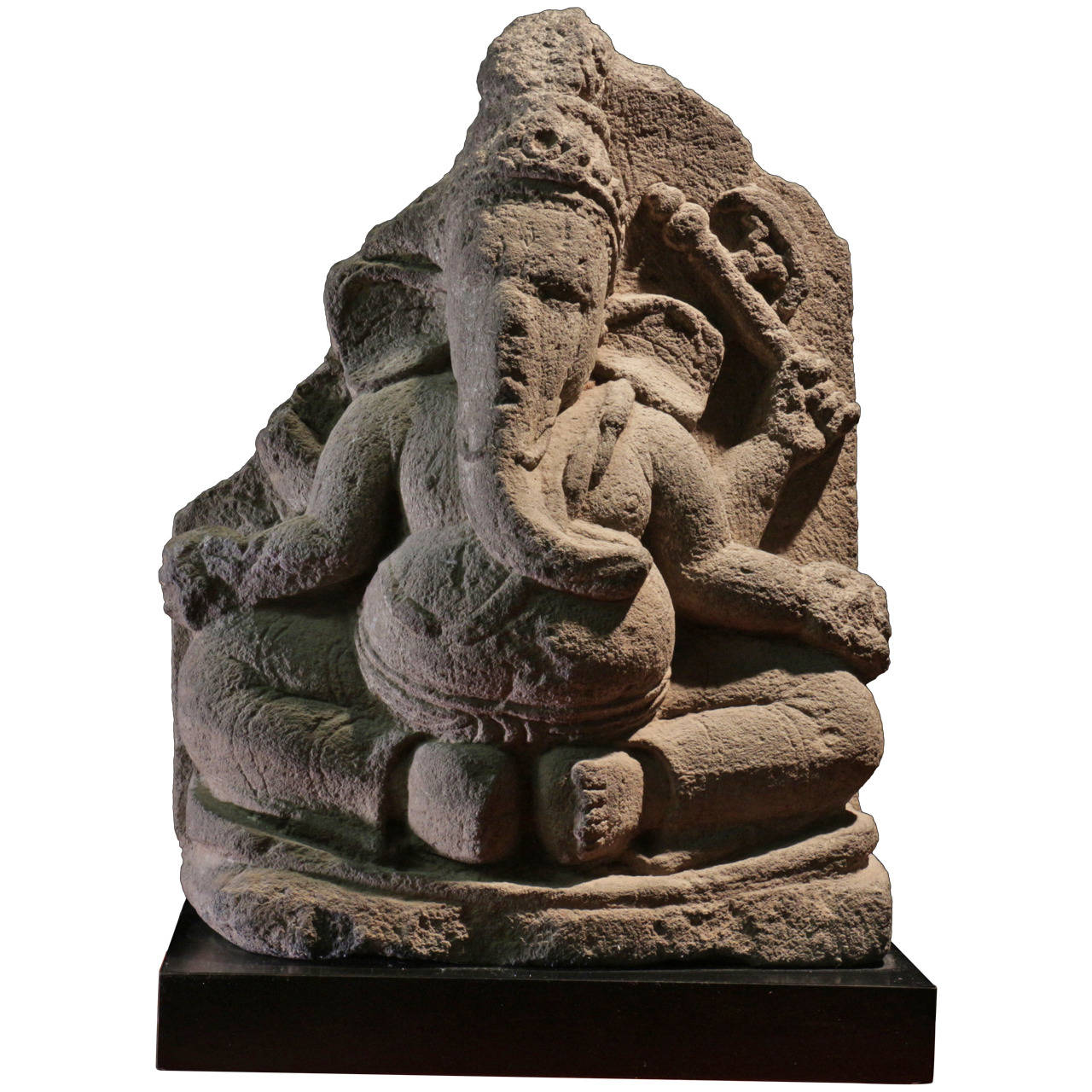 11th Century Ganesh in Volcanic Stone from Java For Sale