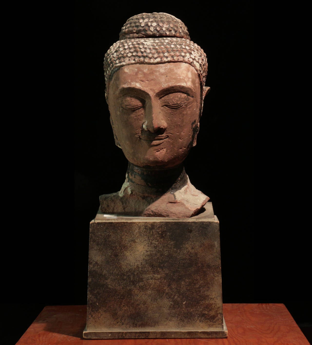 Head of the Buddha, Ayutthaya, Thailand, 16th Century In Good Condition For Sale In Hudson, NY