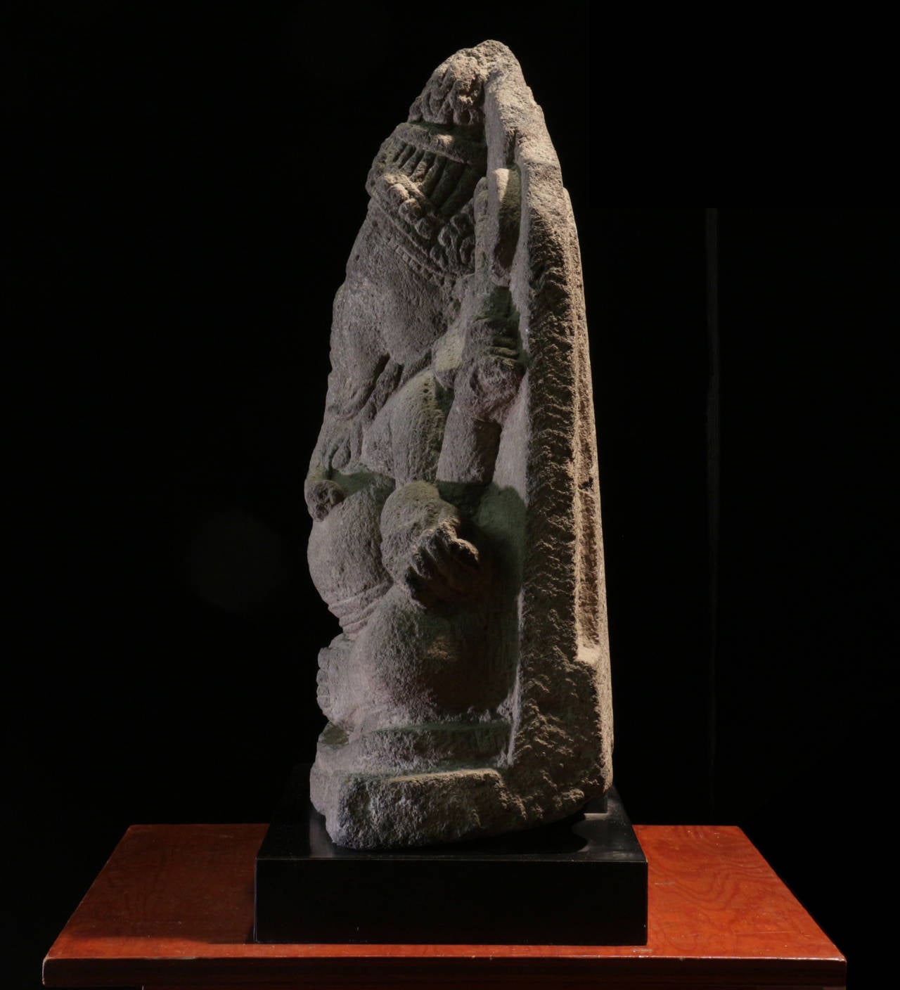 Indonesian 11th Century Ganesh in Volcanic Stone from Java For Sale