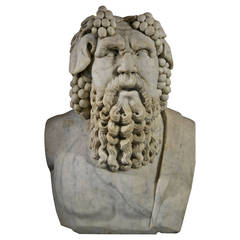 Early 19th Century Marble Bust of Bacchus