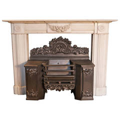 Statuary White Regency Marble Surround Fireplace with a Georgian Hob grate