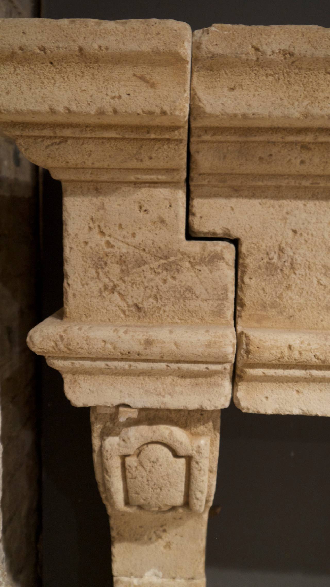 Late 18th Century French Stone Fireplace Surround In Good Condition For Sale In London, GB