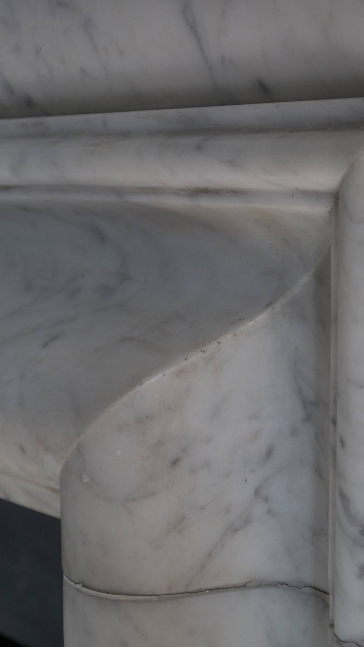 English Victorian Carrara Marble Bolection