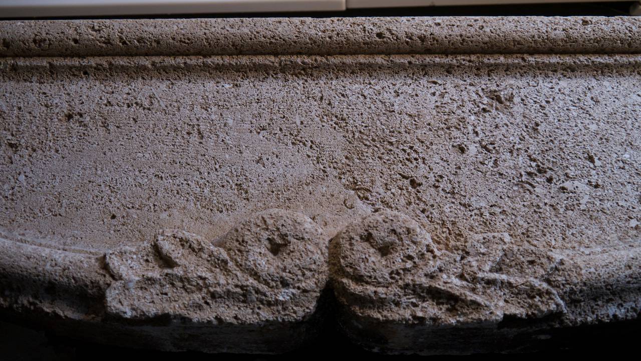 19th century French Caen stone surround.