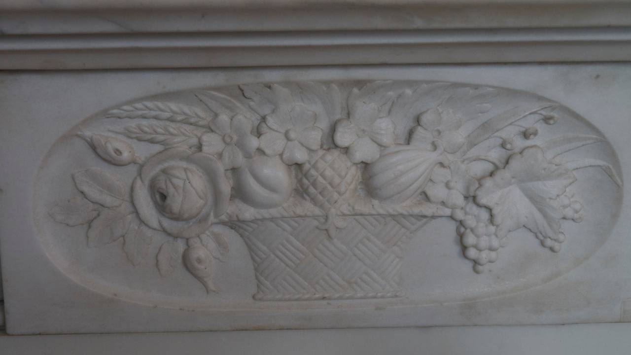 English Regency Chimneypiece in Statuary Marble 1