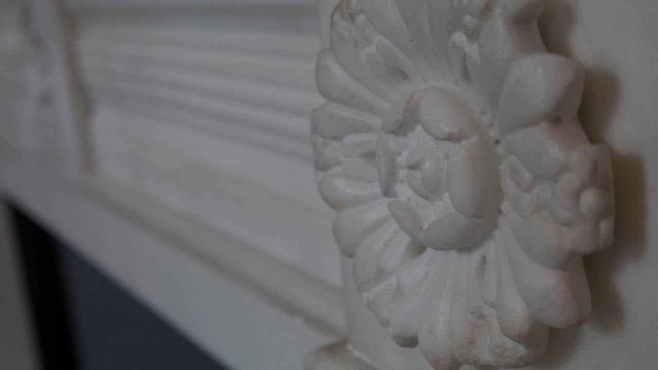 English Regency Chimneypiece in Statuary Marble 6