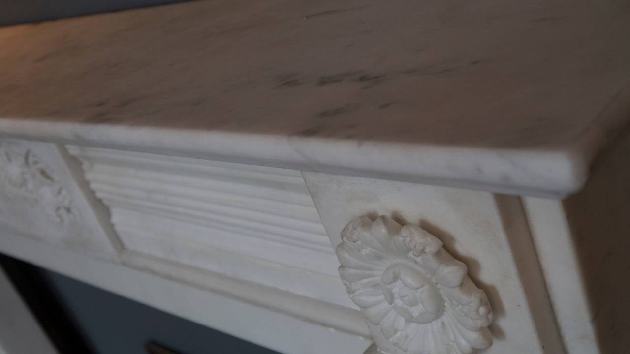 English Regency Chimneypiece in Statuary Marble 3