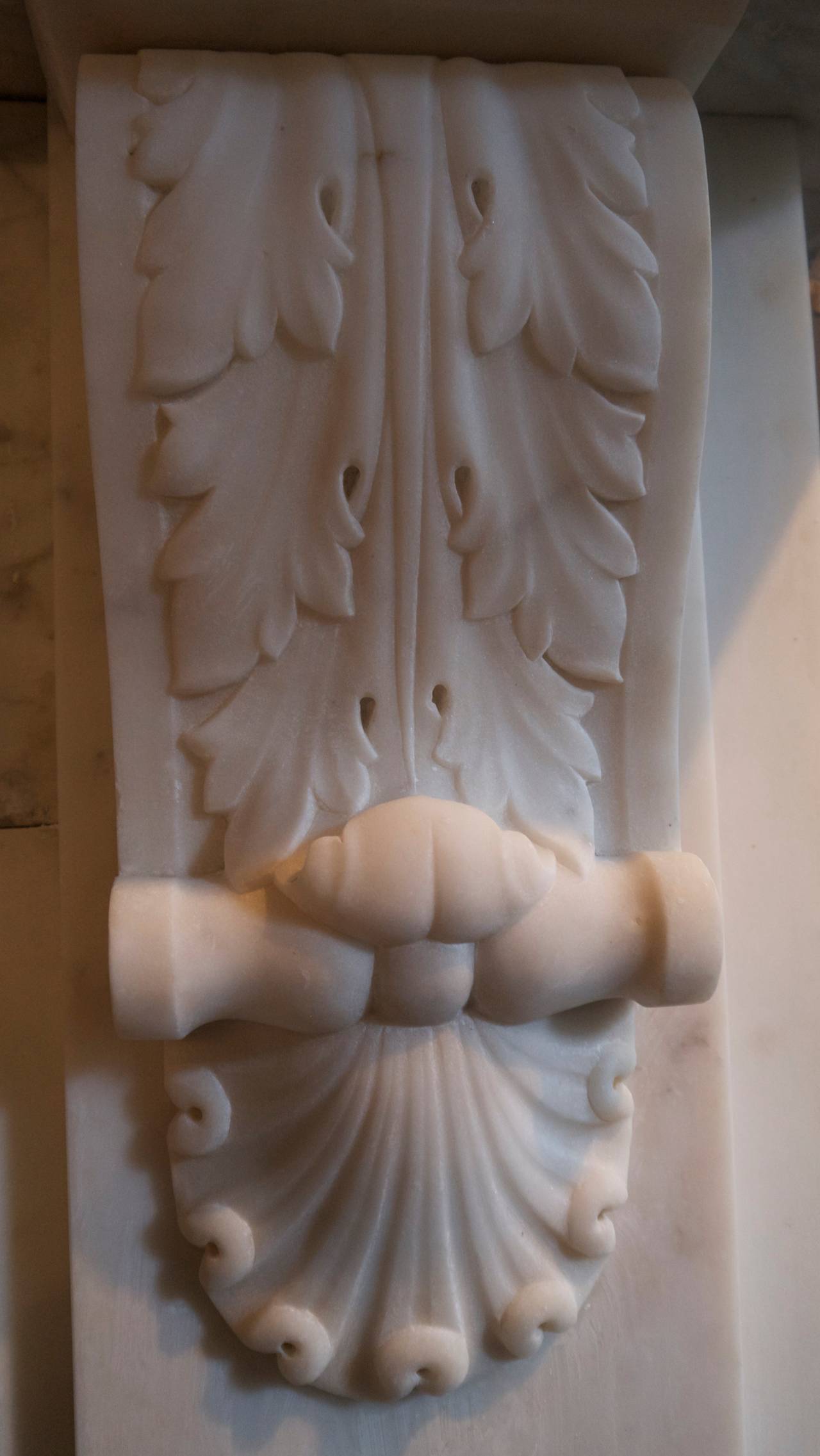 Original Victorian Statuary White Carved Corbel 1