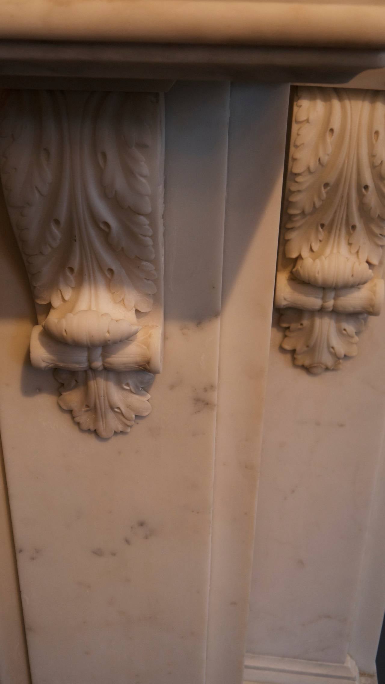 A pair of statuary white Victorian corbels. Provenance Essex Villas or London W8.