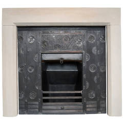 Antique Victorian Portland Stone fireplace