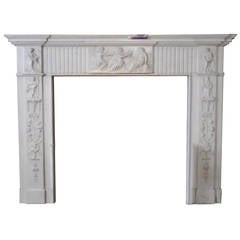 Carved Georgian Marble Fireplace Surround
