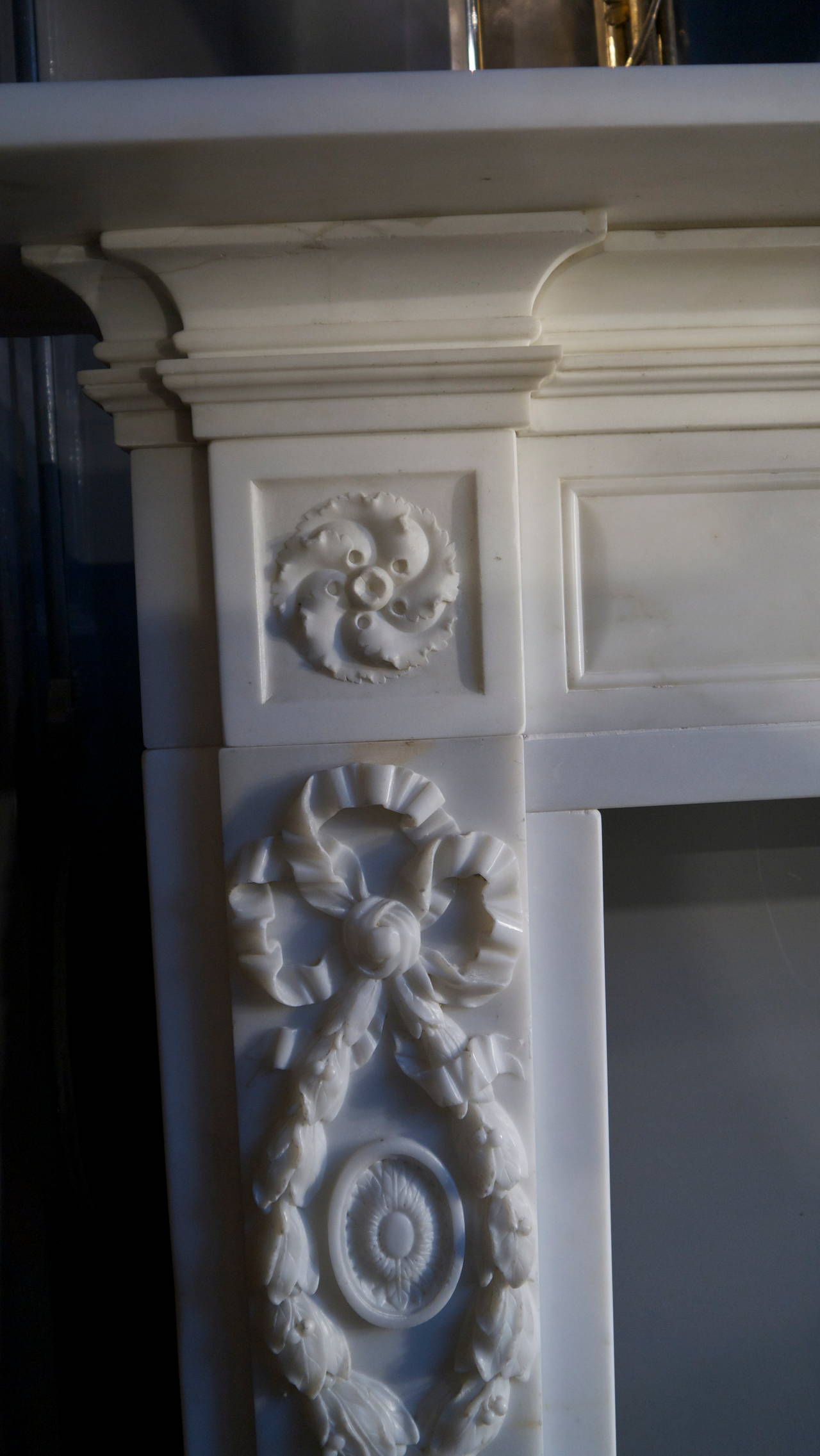 William IV Statuary White Marble Chimneypiece