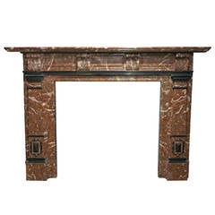 Original Late Victorian Marble Fireplace Surround