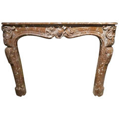 Antique Louis XV Style Marble Fireplace Surround