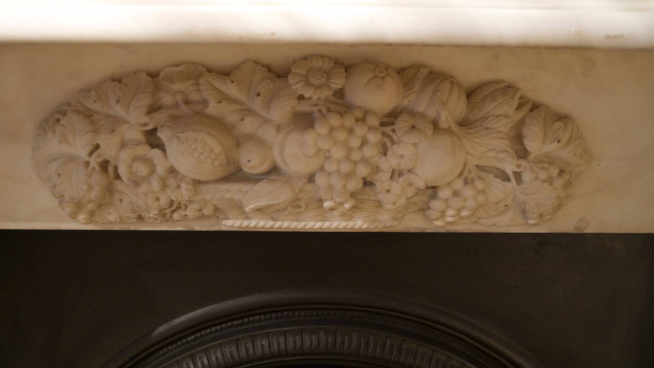 victorian statuary marble fireplace