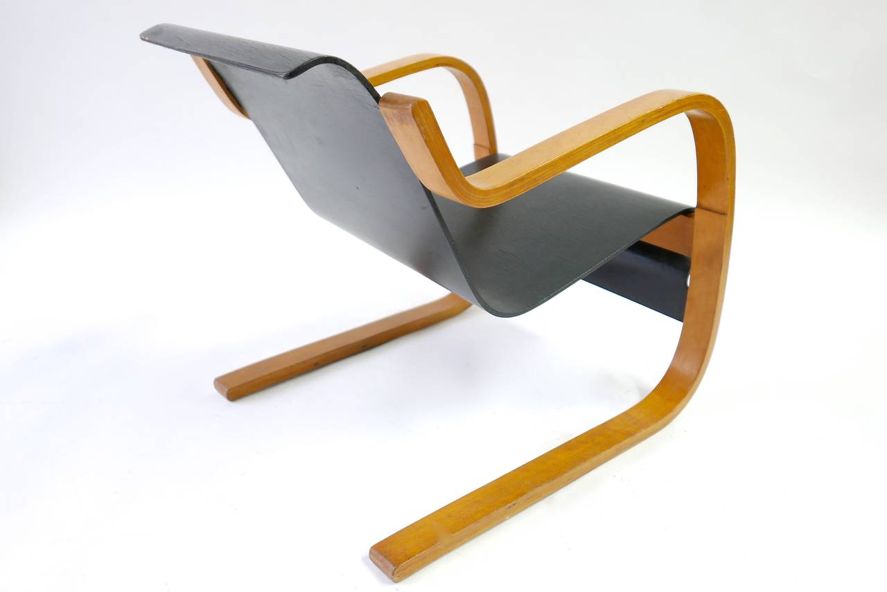 Birch Alvar Aalto Cantilever Lounge Chair, Model 31/42