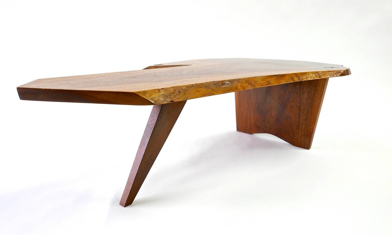 Walnut George Nakashima Slab Coffee Table, Nakashima Studio