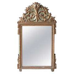 French Giltwood Mirror in the Style of Louis XVI, France, 19th Century