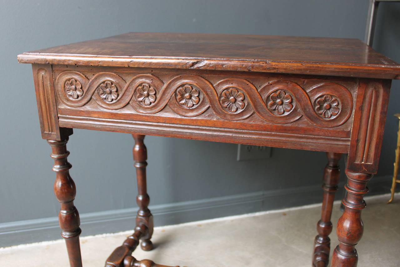 Carved Walnut Louis XIII Table, France 18th Century 3