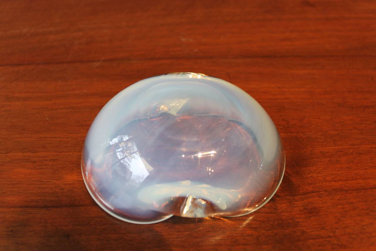 Vintage Murano Glass Iridescent Opal Color Ashtray or Bowl at 1stDibs